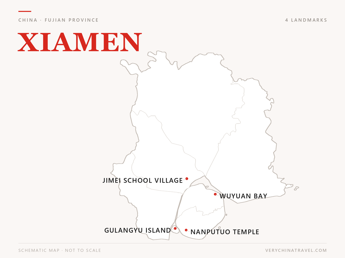 Xiamen location map