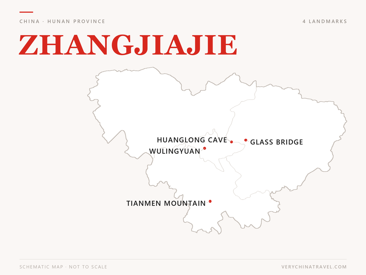 Zhangjiajie location map